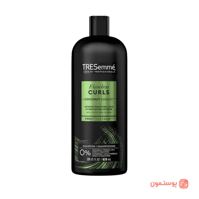 Tresemme Flawless Curls Shampoo شامپو موهای فر ترزمه مدل Flawless Curls با روغن نارگیل (لیبل سبز) - تصویر 1